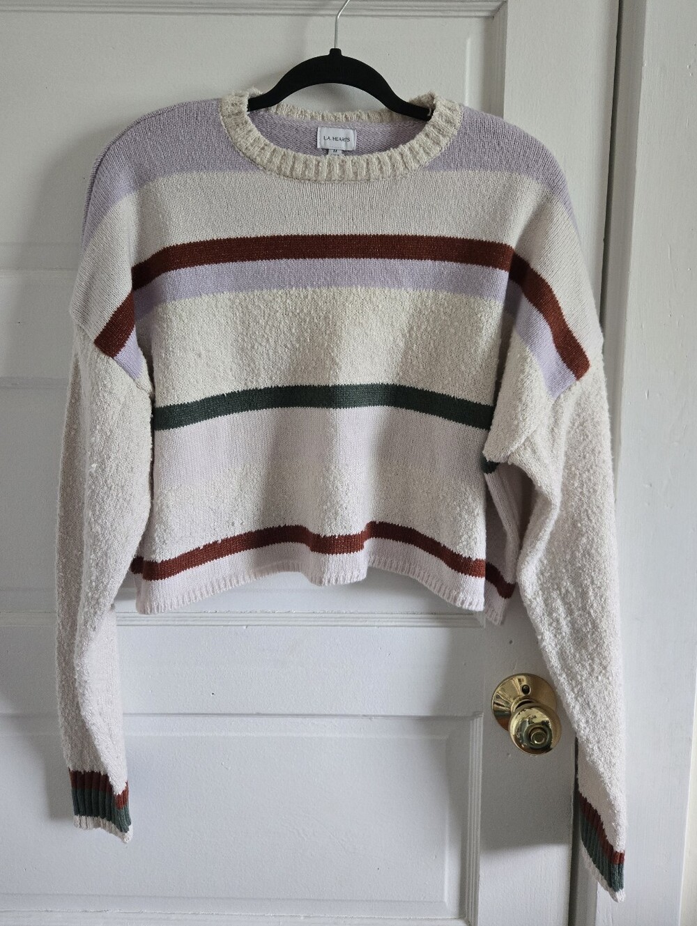 LA Hearts Pacsun Marissa Striped Cozy Crew Neck Sweater